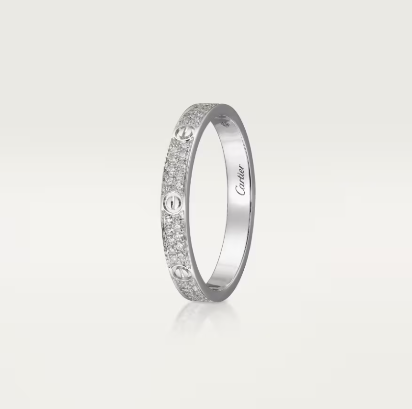 [Eterna Jewels]LOVE RING 2.6mm-wide full-diamond ring silver