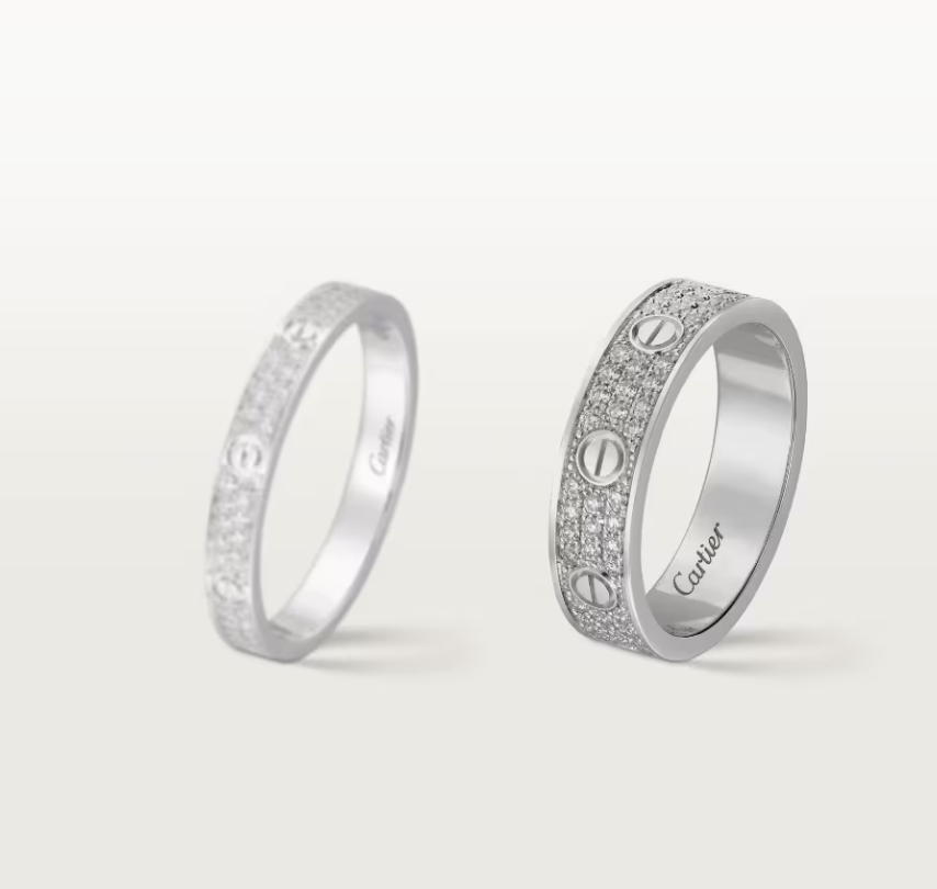 [Eterna Jewels]LOVE RING 4mm-wide full-diamond ring silver