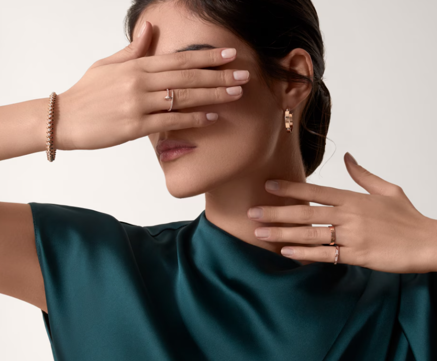 [Eterna Jewels]LOVE RING 2.6mm-wide full-diamond ring Rose Gold