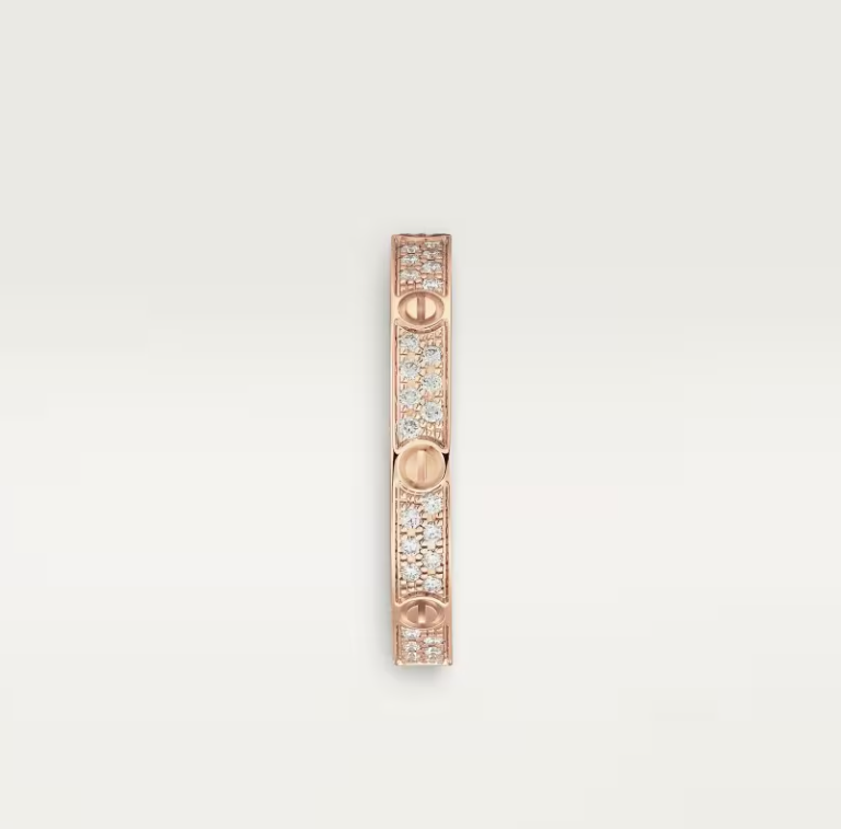 [Eterna Jewels]LOVE RING 2.6mm-wide full-diamond ring Rose Gold