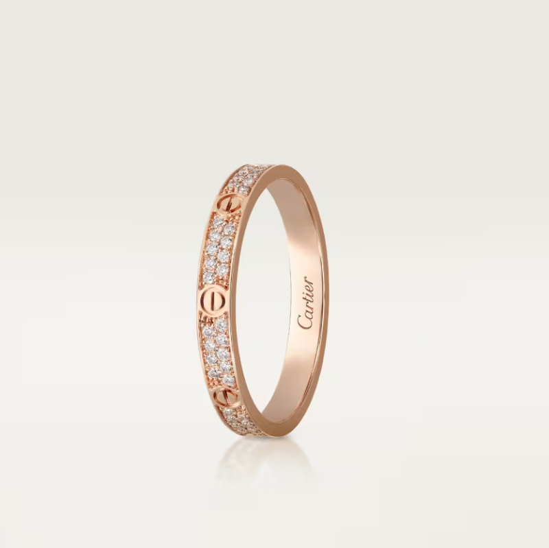 [Eterna Jewels]LOVE RING 2.6mm-wide full-diamond ring Rose Gold
