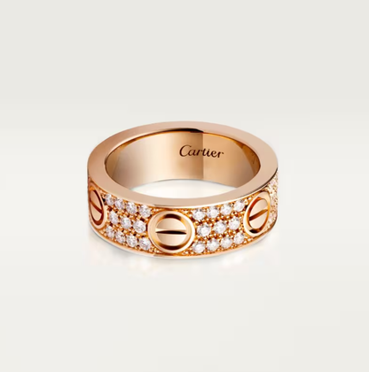 [Eterna Jewels]LOVE RING 6.5mm-wide full-diamond ring Rose Gold