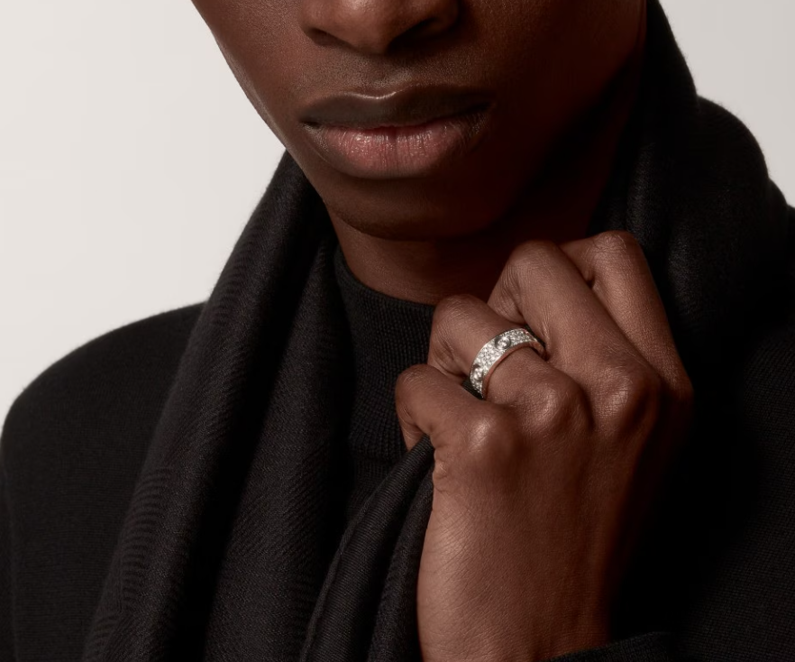 [Eterna Jewels]LOVE RING 6.5MM Full Diamond, 6 Major Diamonds Silver