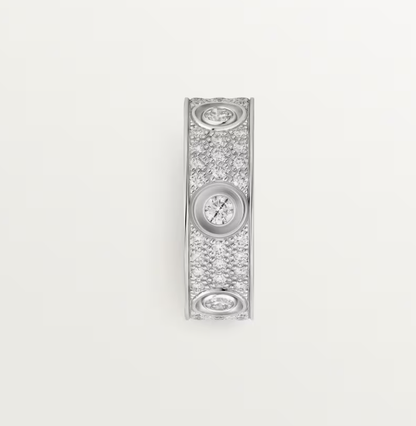 [Eterna Jewels]LOVE RING 6.5MM Full Diamond, 6 Major Diamonds Silver