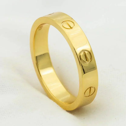 [Eterna Jewels]LOVE RING 4MM 1 DIAMOND GOLD