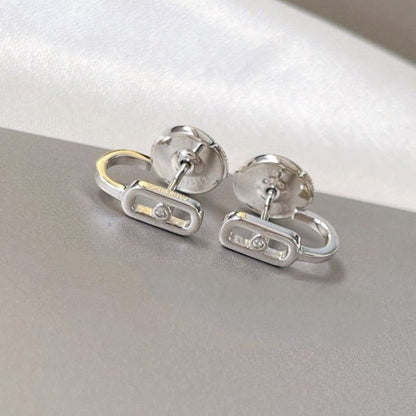 [Eterna Jewels]CREOLES MOVE UNO MINI 1 DIAMOND EARRINGS
