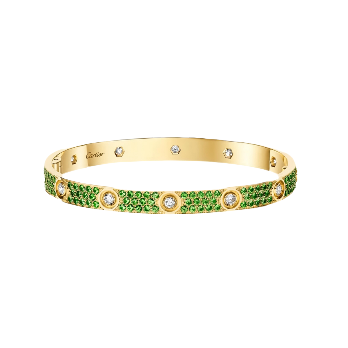 [Eterna Jewels]2026 PAVE GEMSTONE LOVE BRACELET 6.1MM 10 DIAMONDS