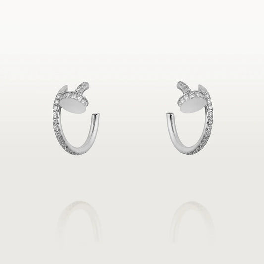 [Eterna Jewels]JUSTE EARRINGS 12.75MM SILVER DIAMOND