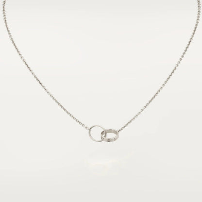 [Eterna Jewels]LOVE NECKLACE PINK GOLD AND SILVER