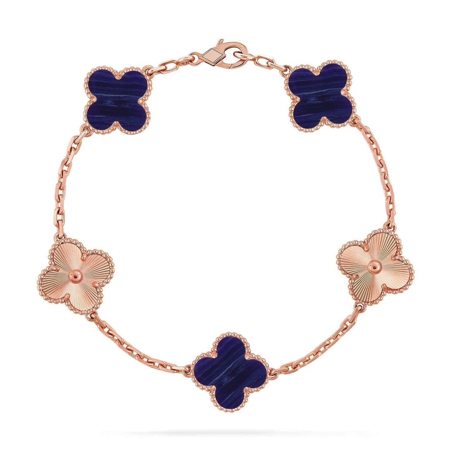 [Eterna Jewels]CLOVER 5 MOTIF PURPLE STRIPES BRACELET COLLECTION