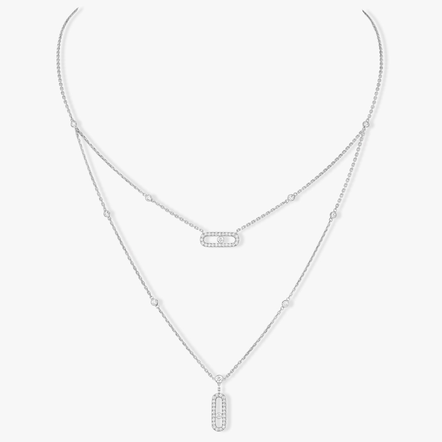 [Eterna Jewels]MOVE 2 ROW DIAMOND NECKLACE