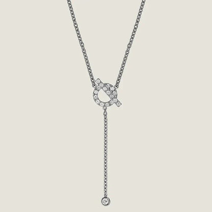 [Eterna Jewels]FINESSE SILVER DIAMOND NECKLACE