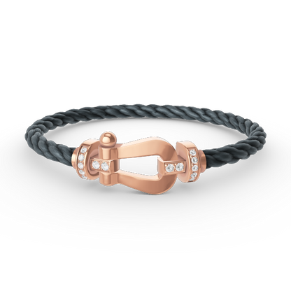 [Eterna Jewels]FORCE LARGE HORSESHOE HALF DIAMOND BRACELET ROSE GOLD