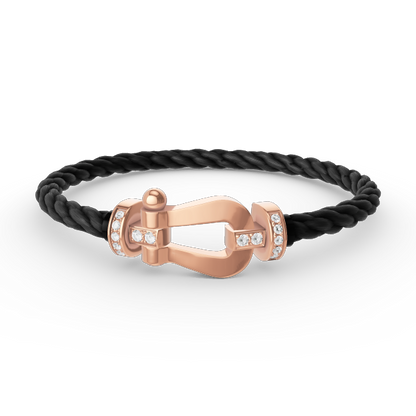 [Eterna Jewels]FORCE LARGE HORSESHOE HALF DIAMOND BRACELET ROSE GOLD