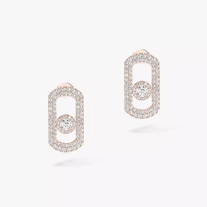 [Eterna Jewels]So Move Pave_-Set Diamond Earrings in Silver