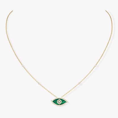 [Eterna Jewels]Lucky Eye Diamond Necklace in Rose Gold and Turquoise