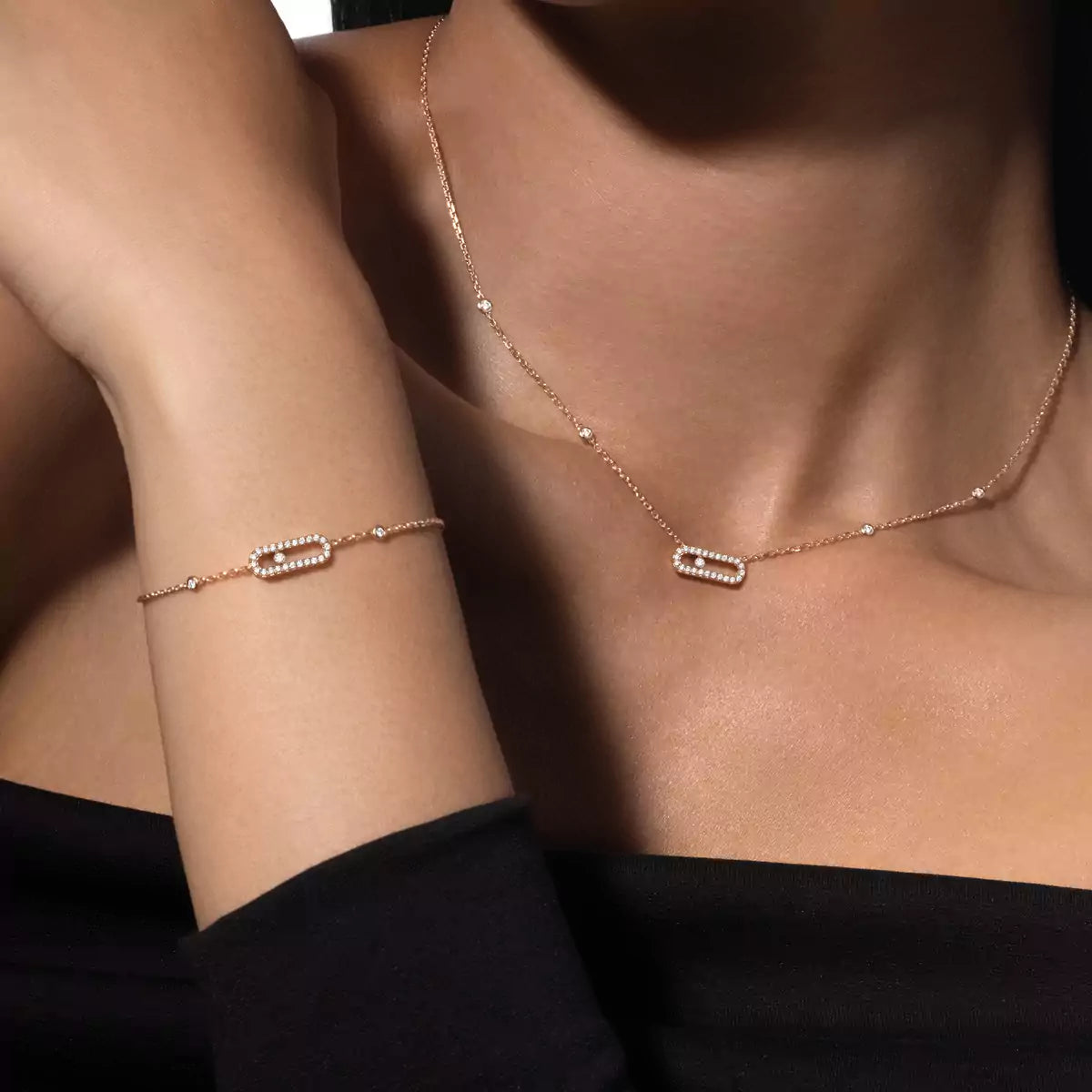 [Eterna Jewels]Diamond Necklace Move Uno