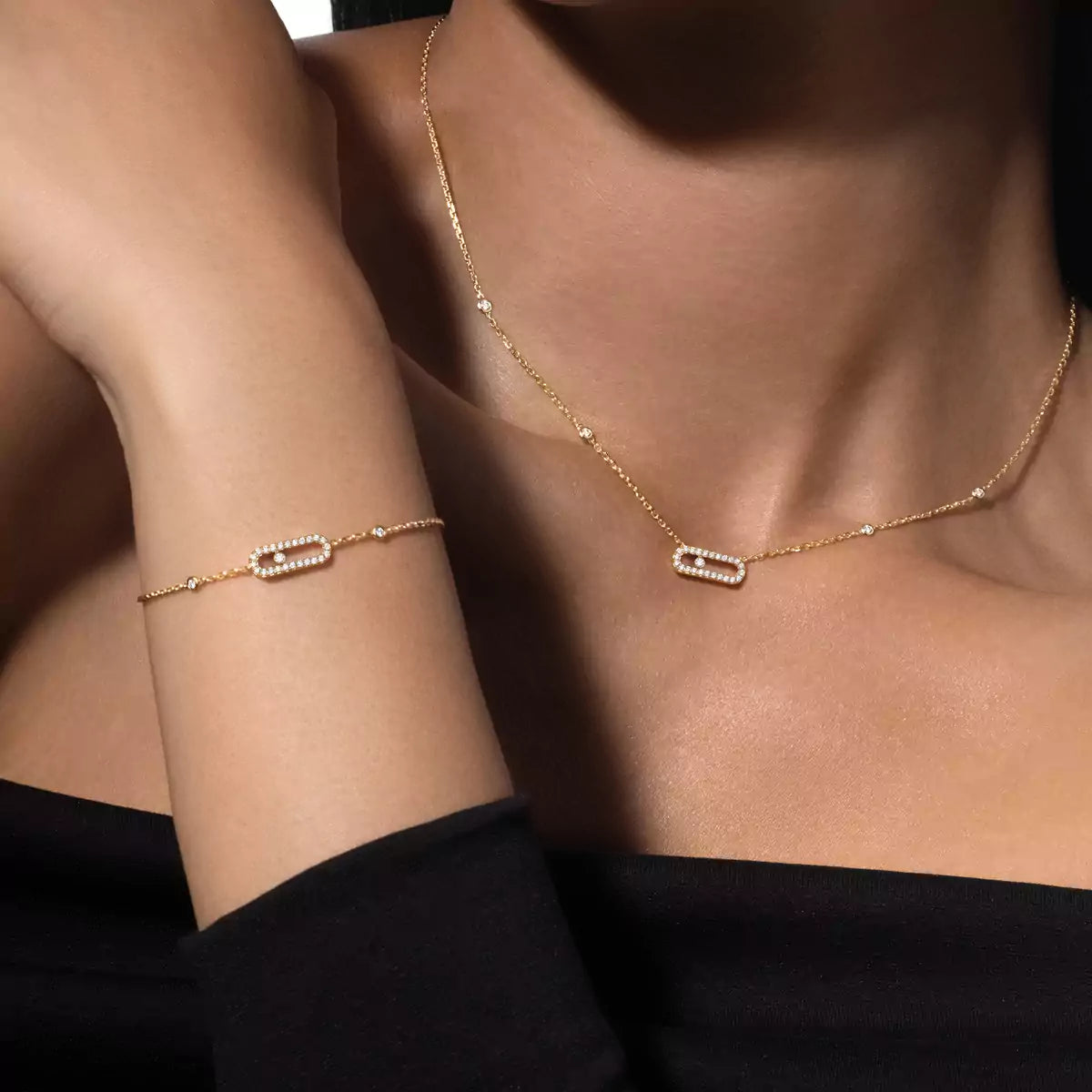 [Eterna Jewels]Diamond Necklace Move Uno