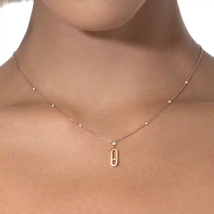 [Eterna Jewels] Move Uno Gold Diamond Long Necklace