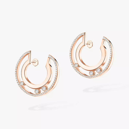 [Eterna Jewels]Move Romane Small Diamond Hoop Earrings