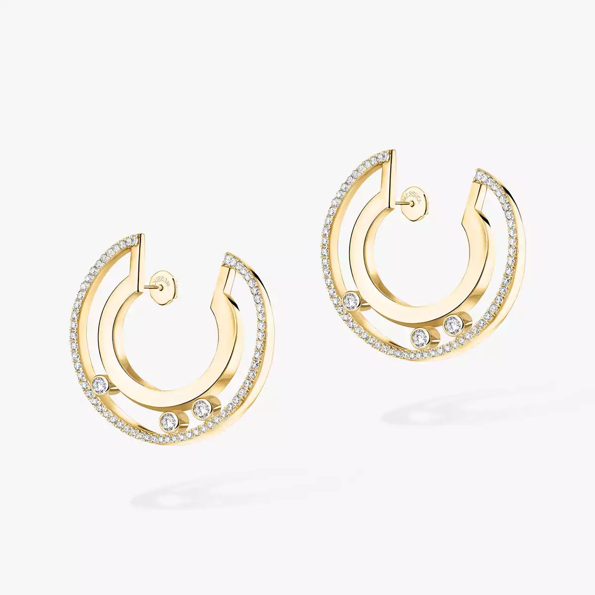 [Eterna Jewels]Move Romane Small Diamond Hoop Earrings