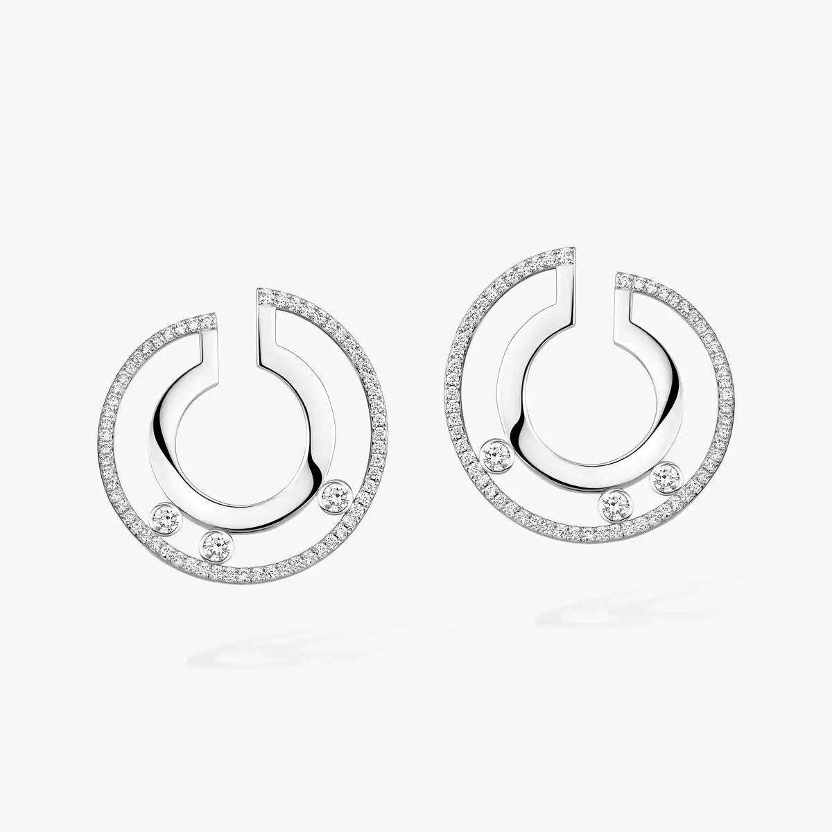 [Eterna Jewels]Move Romane Small Diamond Hoop Earrings