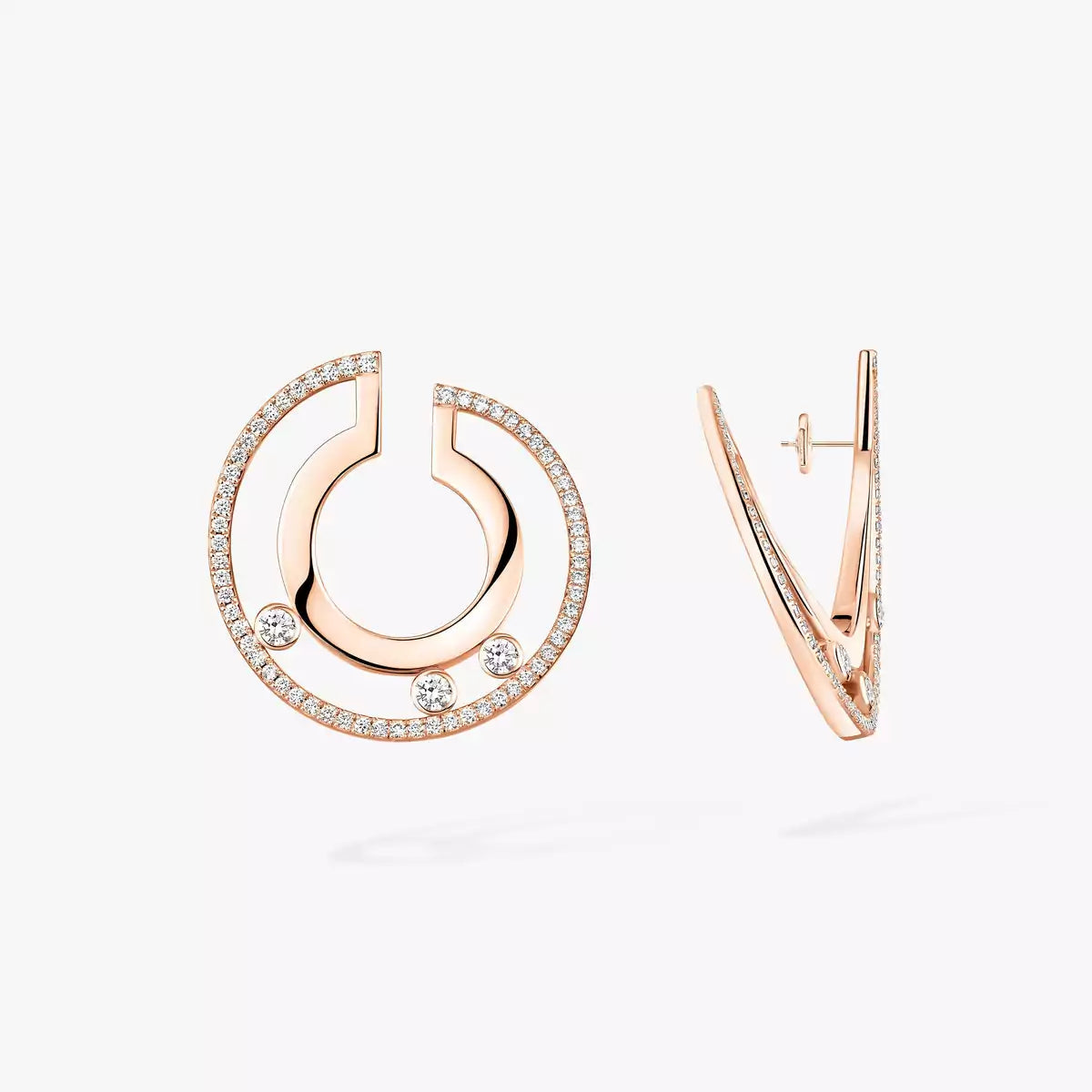 [Eterna Jewels]Move Romane Small Diamond Hoop Earrings
