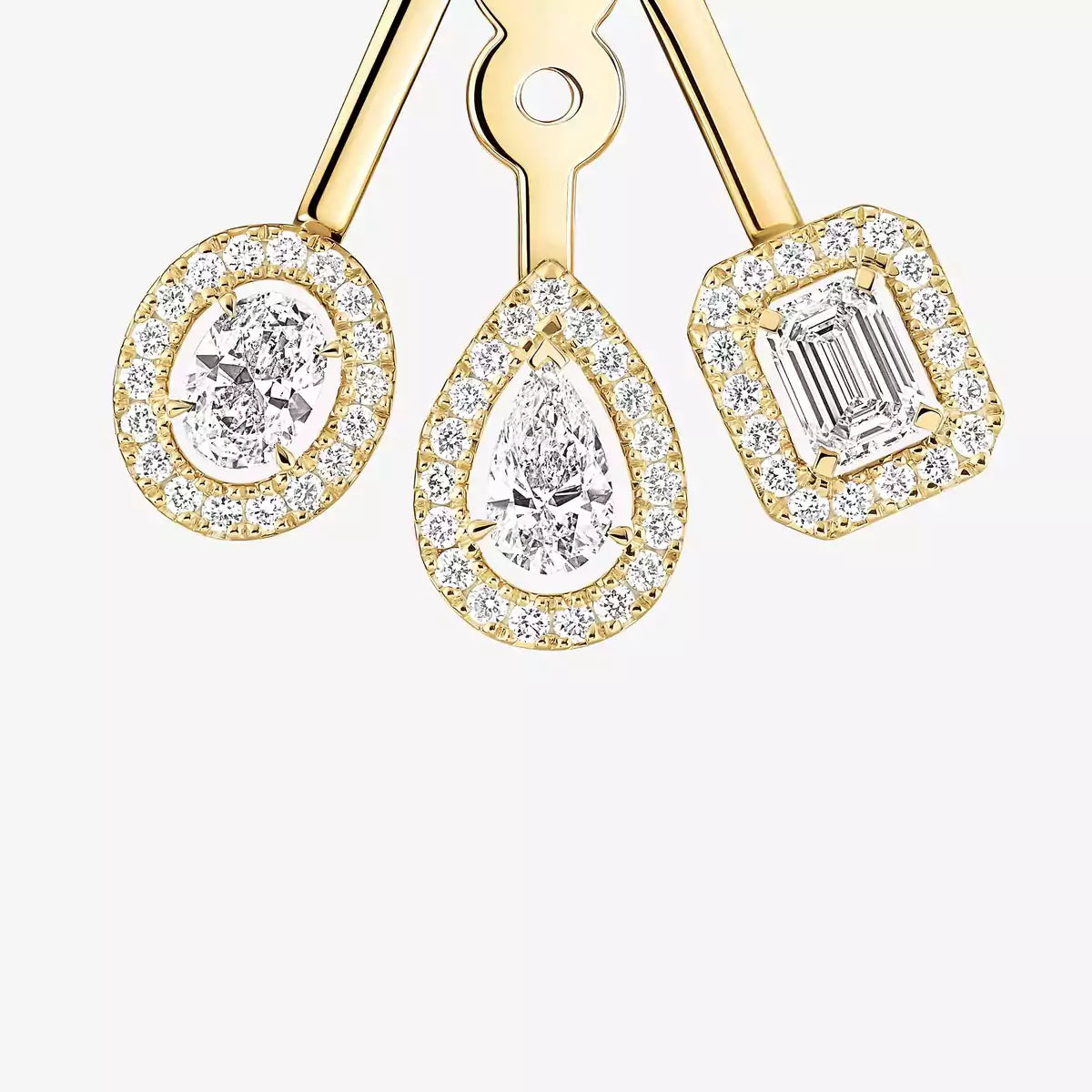 [Eterna Jewels] My Twin Trio  Diamond Earrings