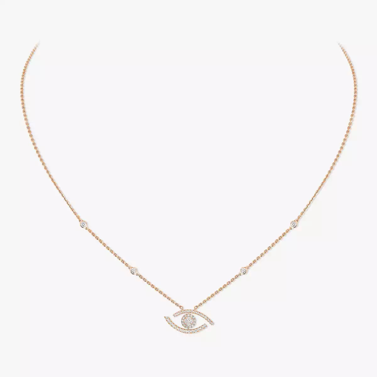 [Eterna Jewels]Pave_ Diamond Necklace Lucky Eye