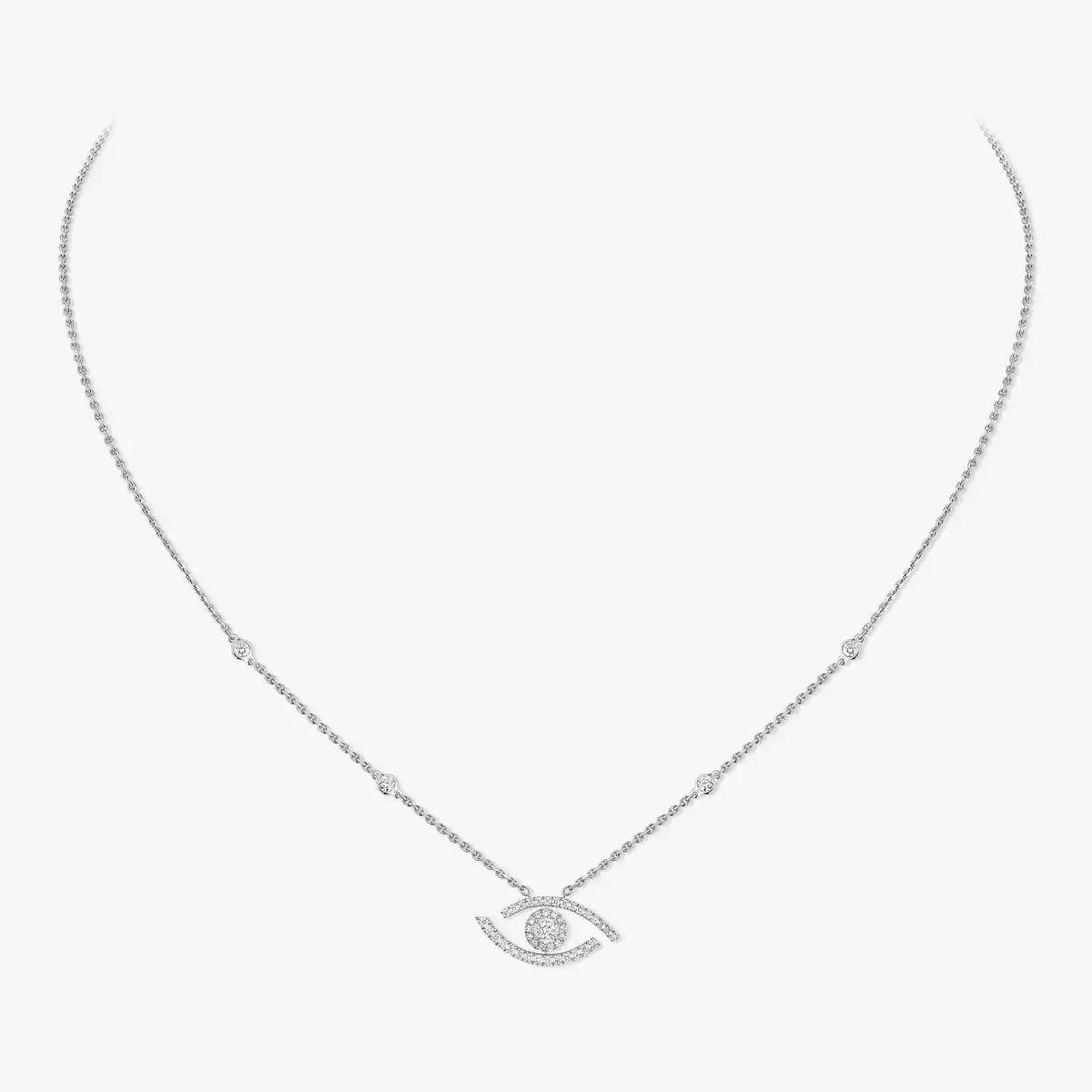[Eterna Jewels]Pave_ Diamond Necklace Lucky Eye