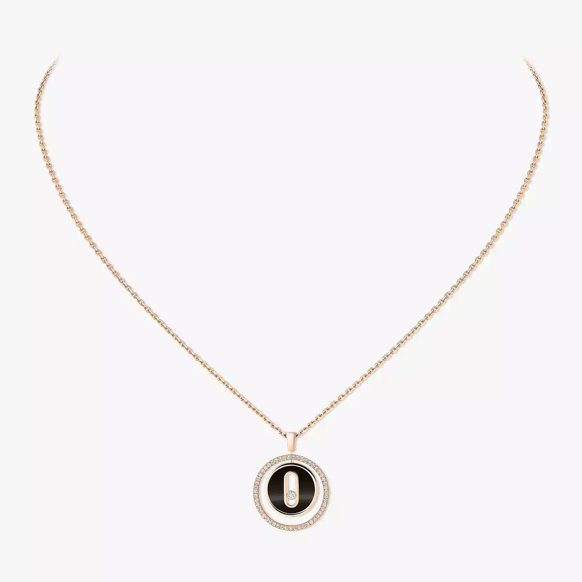 [Eterna Jewels]Lucky Move Diamond Necklace in Rose Gold and White Mother-of-Pearl