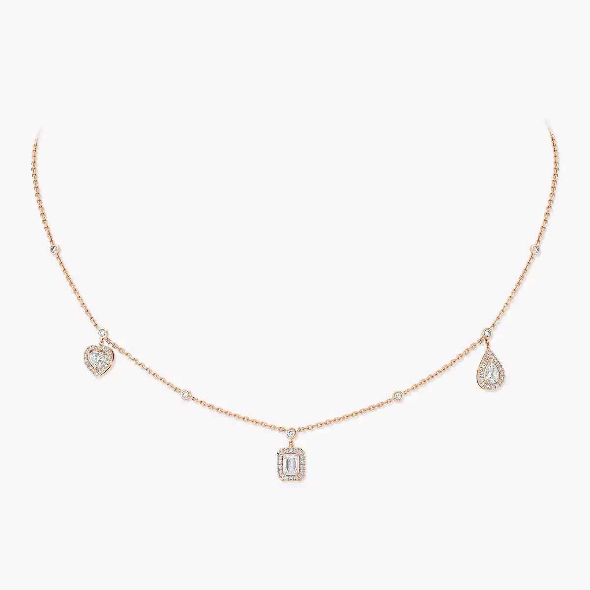 [Eterna Jewels]My Twin Diamond Necklace in Silver