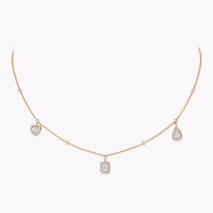 [Eterna Jewels]My Twin Diamond Necklace in Silver