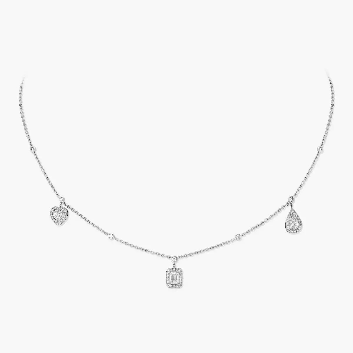 [Eterna Jewels]My Twin Diamond Necklace in Silver