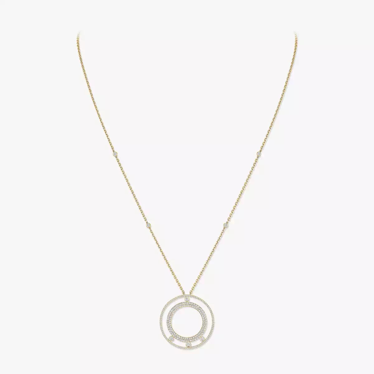 [Eterna Jewels]Move Romane Long Pave_-Set Diamond Necklace