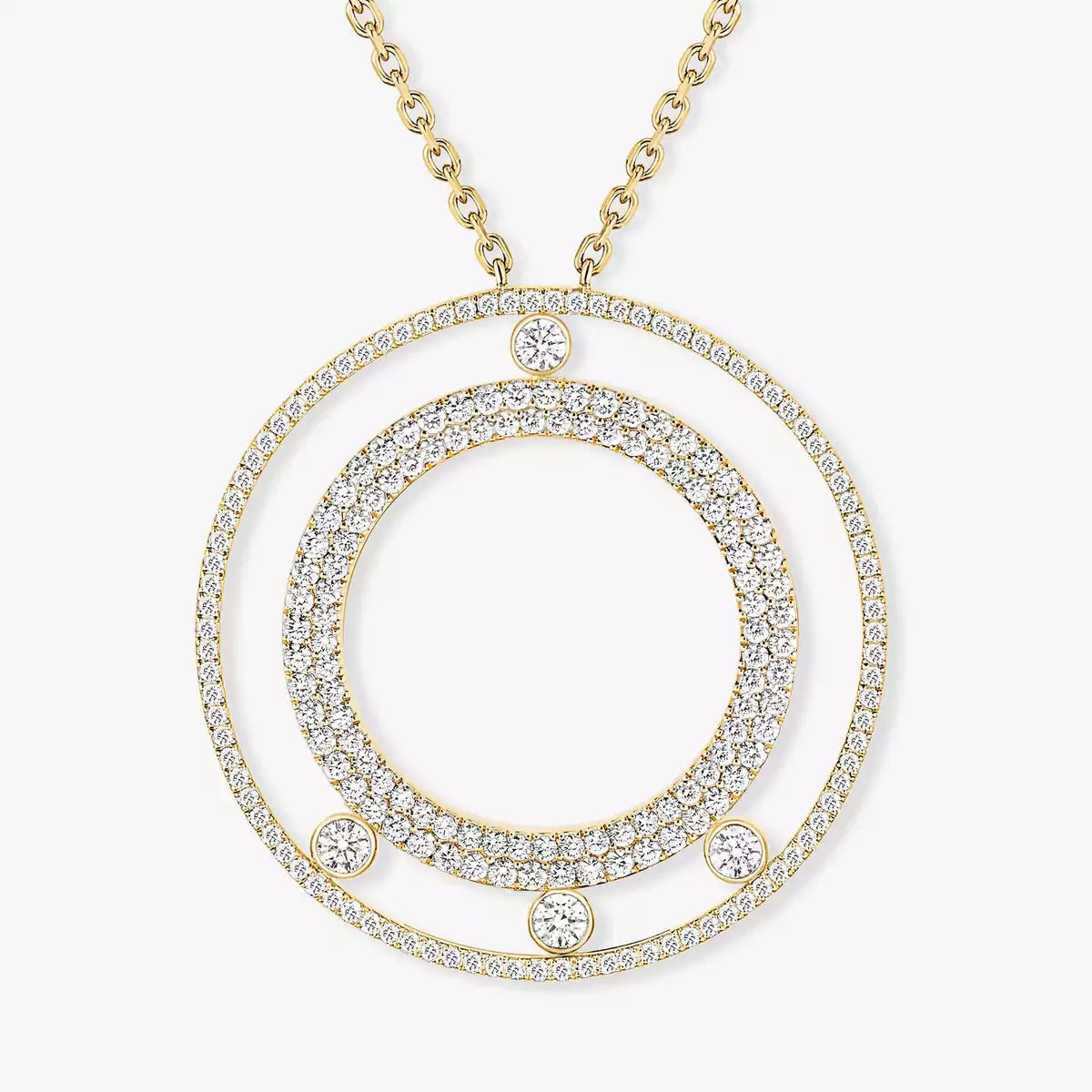 [Eterna Jewels]Move Romane Long Pave_-Set Diamond Necklace