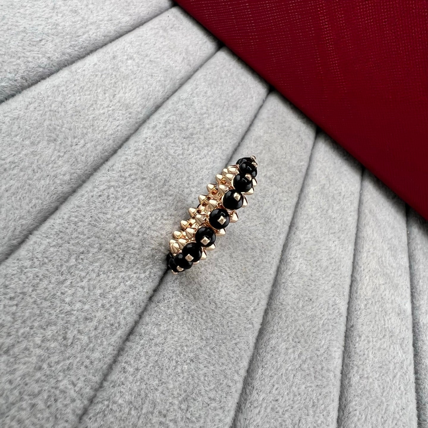 [Eterna Jewels]PYRAMID COLORED STONE STUD RING