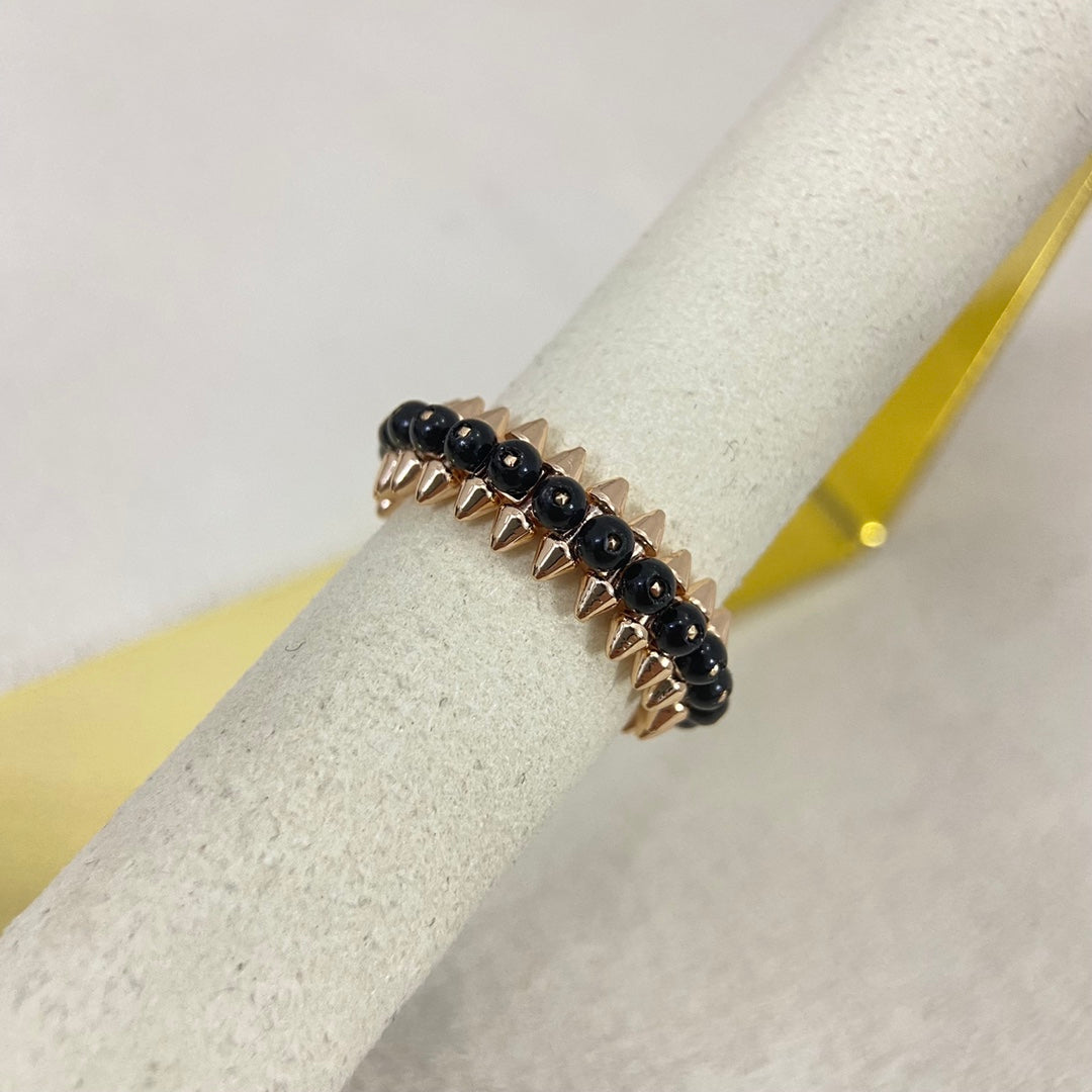 [Eterna Jewels]BLACK BEAD STUD RING