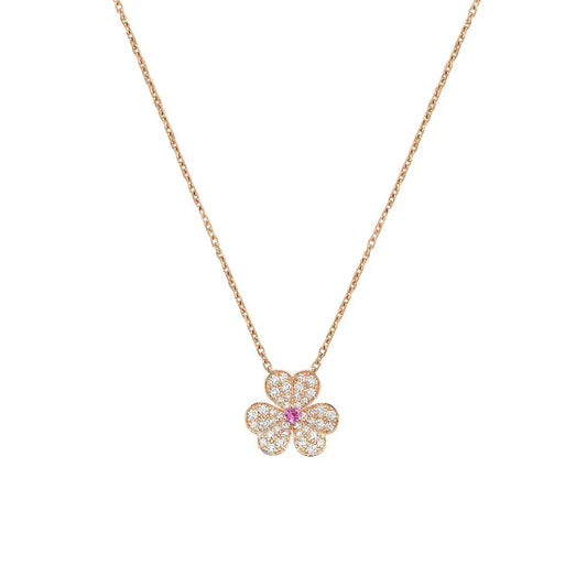 [Eterna Jewels]FRIVOLE ROSE GOLD FLOWER DIAMOND NECKLACE