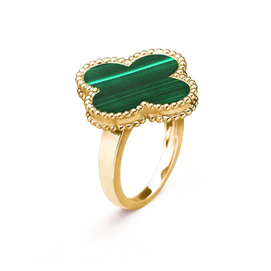 [Eterna Jewels]CLOVER MALACHITE RING