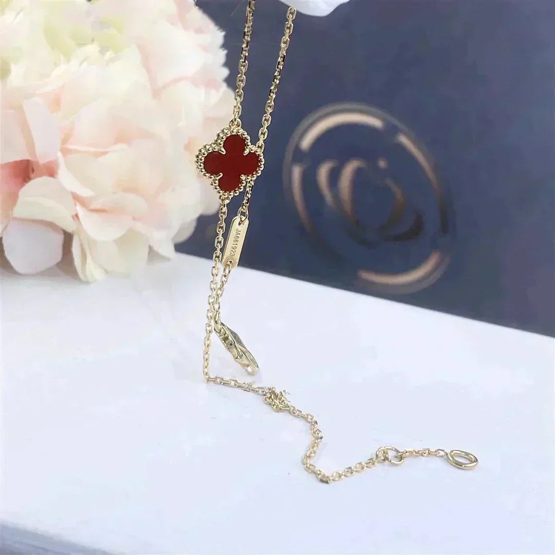 [Eterna Jewels]CLOVER  CARNELIAN SINGLE FLOWER BRACELET