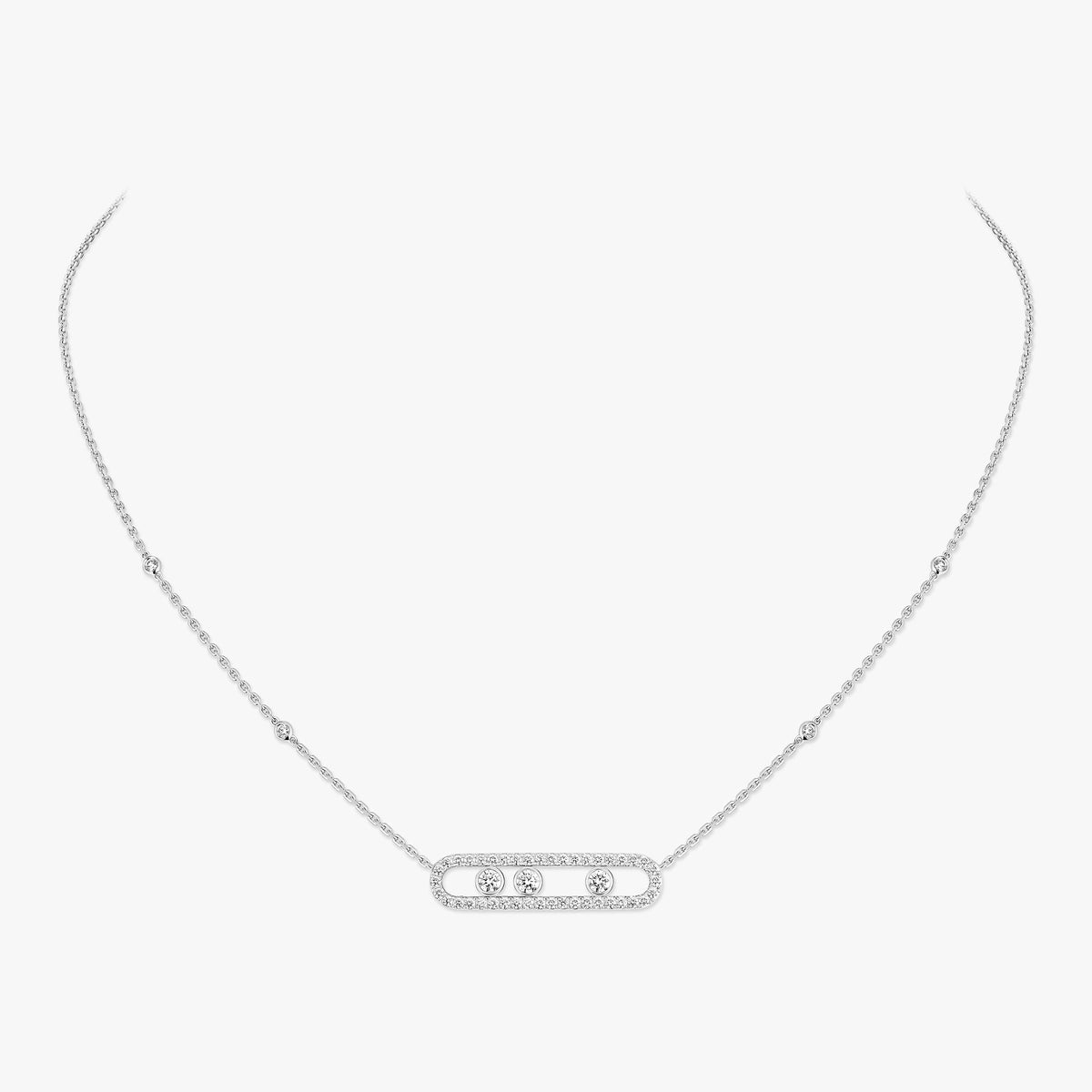 [Eterna Jewels] Move Pave_ Rose Gold Diamond Necklace